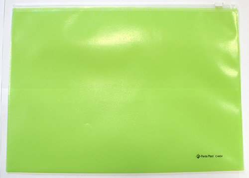 Koperta A4 Z Suwakiem Płaska Kolorowa Zielona Panta Plast