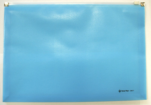 Koperta A4 Z Suwakiem Przestrzenna Kolorowa Niebieska Panta Plast