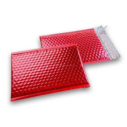 Koperta bąbelkowa, metaliczna H18, czerwona NeoMail