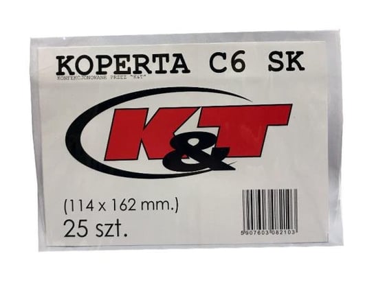 Koperta C6 SK biała /25 folia Inny producent