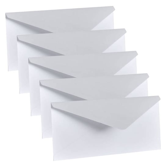 Koperta do kartki DL 11x22 biała - Rzeczy z papieru - 5szt Rzeczy z Papieru