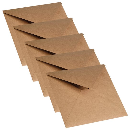 Koperta do kartki kraft 15x15 - Rzeczy z papieru - 5szt Rzeczy z Papieru