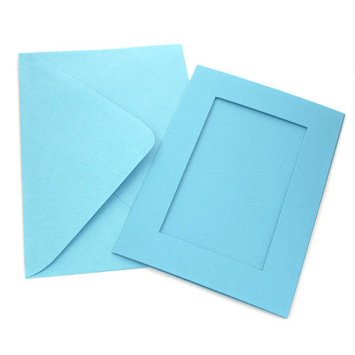 Koperta i baza do kartki 10,5x15 cm - niebieska jasna 5 szt Folia