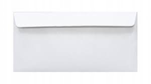 Koperta ozdobna DL, perłowa biała 110x220/10 sztuk ENPAP