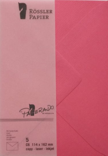 Koperta papierowa w linie C6 – fuksja (5 szt.) Inna marka
