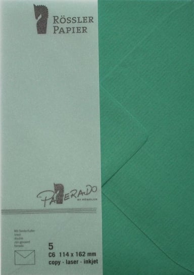 Koperta papierowa w linie C6 – leśna zieleń (5 szt.) Inna marka