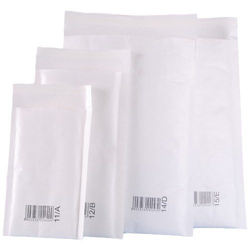 Koperty bąbelkowe E15, białe, 10 sztuk Neopak