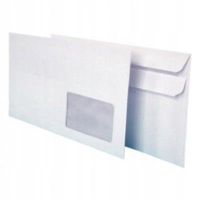 Koperty BIUROWE DL  białe z okienkiem 50szt A&G KOPERTY