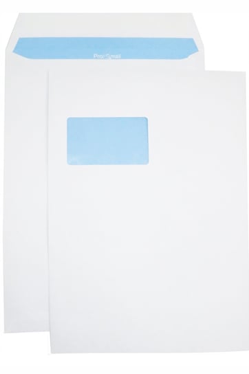 Koperty biurowe listowe okno lewe C4 HK białe 250 szt. - koperty z oknem i odklejanym paskiem do korespondencji biznesowej na dokumenty Netuno