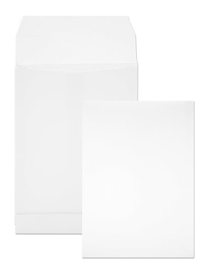 Koperty biurowe listowe rozszerzane B5 HK białe 50 szt. - koperty z paskiem do korespondencji prywatnej i biznesowej na dokumenty Netuno