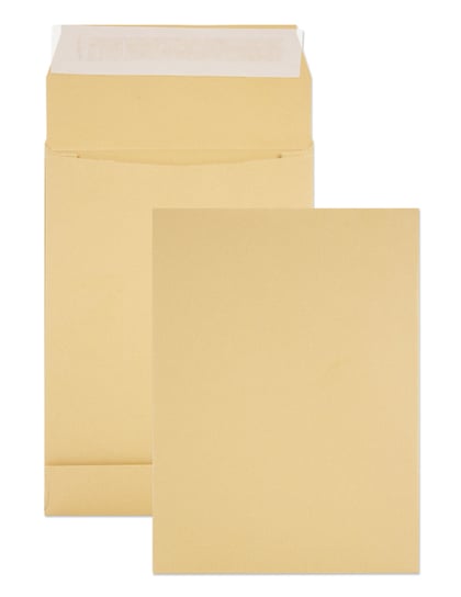 Koperty biurowe listowe rozszerzane B5 HK brązowe 50 szt. - koperty z paskiem do korespondencji na dokumenty książki foldery Netuno