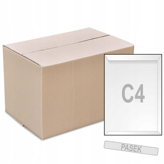 Koperty C4 Białe Samoprzylepne Z Paskiem Karton 250 Sztuk NC koperty