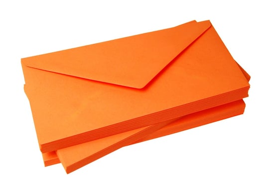 Koperty kolorowe pomarańczowe fluo neon 95g DL 10szt nr Mazak