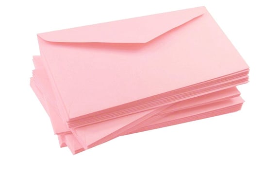 Koperty kolorowe różowe pastelowe Dl 120g 10szt nr 19A Shan