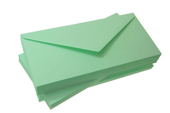 Koperty kolorowe zielone  pastelowe  100g DL 10szt nr 10 Mazak