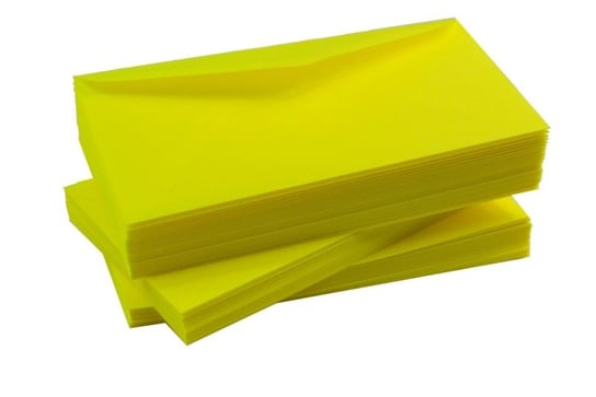 Koperty kolorowe żółte fluo 80g DL 10szt nr 60 Shan