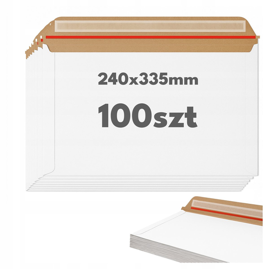 Koperty Koperty KURIERSKIE kartonowe 100 szt sztywne TEKTUROWE 240x335 - Molti ...