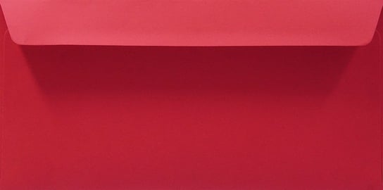 Koperty ozdobne aksamitnie gładkie DL HK czerwone Plike Red 140g 25 szt. - na luksusowe zaproszenia na galę bankiet wesele Netuno