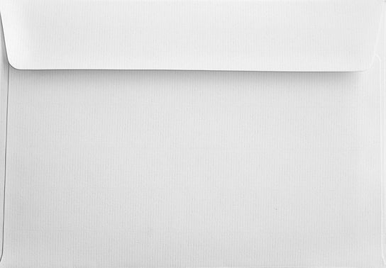 Koperty ozdobne fakturowane żeberkowane C5 HK białe Aster Laid White 120g 25 szt. - koperty ze strukturą na kartki okolicznościowe zaproszenia Aster