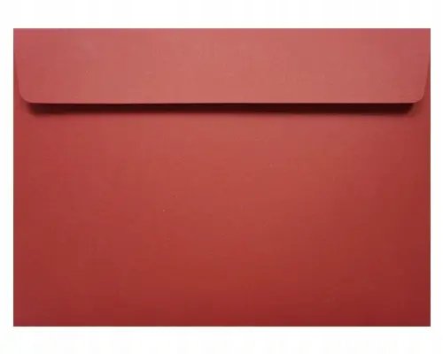 Koperty ozdobne gładkie C5 HK czerwone Design  120g 25 szt. - na walentynki kartki bożonarodzeniowe laurki Netuno