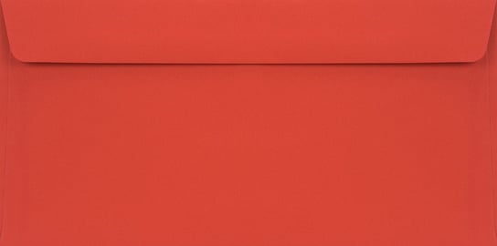 Koperty ozdobne gładkie DL HK czerwone Burano Rosso Scarlatto 90g 25 szt. - na walentynki kartki bożonarodzeniowe laurki Burano