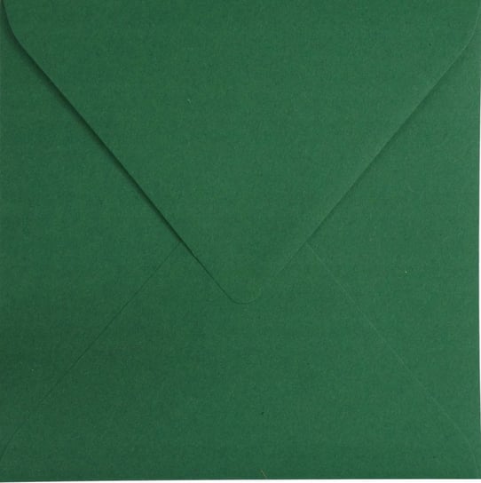 Koperty ozdobne gładkie ekologiczne kwadratowe NK zielone Kreative Emerald 120g 25 szt. - na zaproszenia ślubne kartki okolicznościowe vouchery Netuno