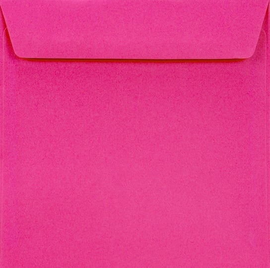 Koperty ozdobne gładkie kwadratowe HK c. różowe Burano Rosa Shocking 90g 25 szt. - na laurki zaproszenia Burano