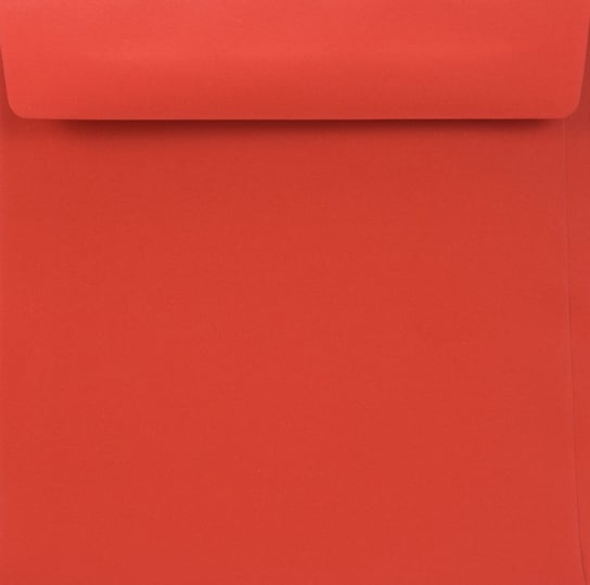 Koperty ozdobne gładkie kwadratowe HK czerwone Burano Rosso Scarlatto 90g 25 szt. - na walentynki kartki bożonarodzeniowe laurki Burano