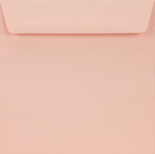 Koperty ozdobne gładkie kwadratowe HK j. różowe Burano Rosa 90g 25 szt. - na zaproszenia z okazji chrztu komunii roczku dla dziewczynki Burano