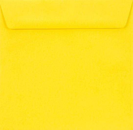 Koperty ozdobne gładkie kwadratowe HK żółte Burano Giallo Zolfo 90g 25 szt. - na laurki zaproszenia urodzinowe przedszkolne Netuno