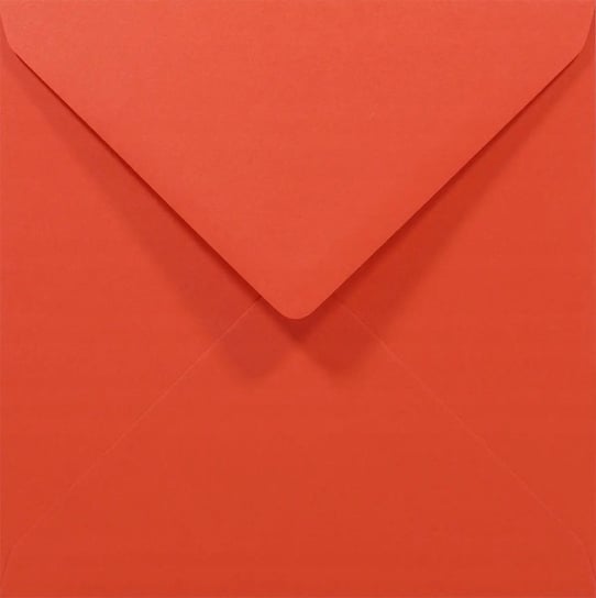 Koperty ozdobne gładkie kwadratowe NK 14cm czerwone Rainbow R28 80g 50 szt. - na walentynki kartki bożonarodzeniowe laurki Netuno