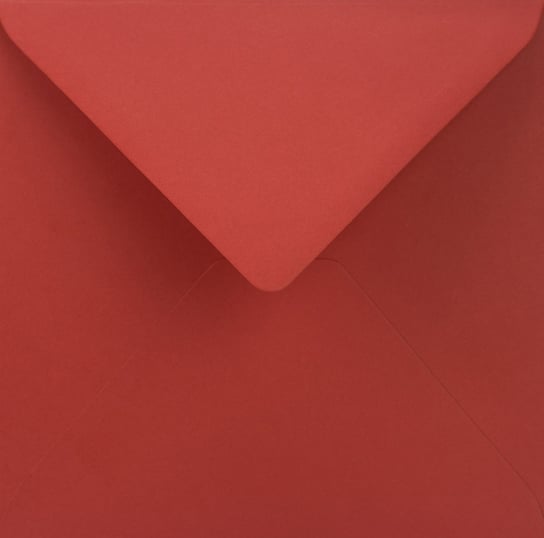 Koperty ozdobne gładkie kwadratowe NK czerwone Sirio Color Lampone 115g 25 szt. - na walentynki kartki bożonarodzeniowe laurki Sirio Color