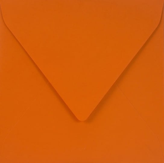 Koperty ozdobne gładkie kwadratowe NK pomarańczowe Sirio Color Arancio 115g 25 szt. - na zaproszenia kartki vouchery laurki Netuno