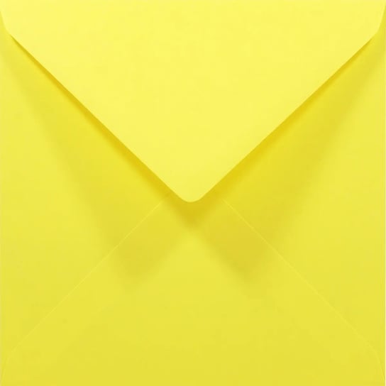 Koperty ozdobne gładkie kwadratowe NK żółte Rainbow R18 80g 50 szt. - na laurki zaproszenia urodzinowe przedszkolne Netuno