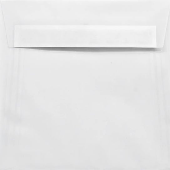 Koperty ozdobne gładkie transparentne z kalki kwadratowe HK 17cm białe Golden Star 110g 25 szt. - na zaproszenia ślubne kartki okolicznościowe vouchery Netuno