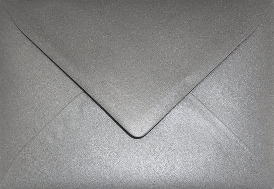 Koperty ozdobne perłowe B6 NK szare Aster Metallic Grey 120g 25 szt. - na zaproszenia ślubne kartki okolicznościowe vouchery Netuno