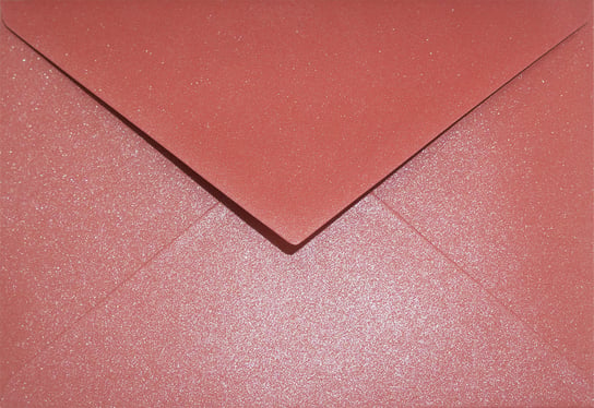 Koperty ozdobne perłowe C6 NK czerwone Aster Metallic Ruby 120g 25 szt. - na walentynki kartki świąteczne zaproszenia Netuno