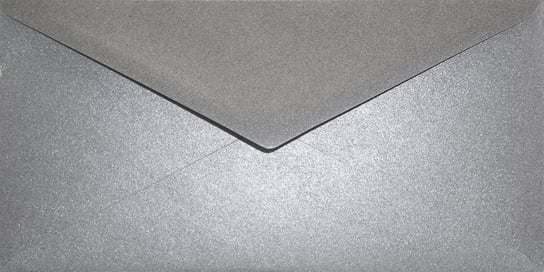 Koperty ozdobne perłowe DL NK szare Aster Metallic Grey 120g 25 szt. - na zaproszenia ślubne kartki okolicznościowe vouchery Netuno