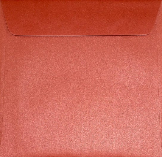 Koperty ozdobne perłowe kwadratowe HK 17cm czerwone Sirio Pearl Red Fever 125g 25 szt. - na walentynki kartki świąteczne zaproszenia Netuno