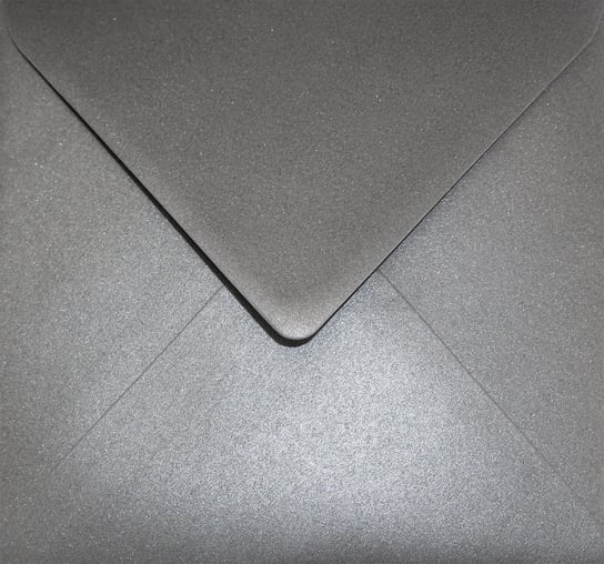 Koperty ozdobne perłowe kwadratowe NK szare Aster Metallic Grey 120g 25 szt. - na zaproszenia ślubne kartki okolicznościowe vouchery Netuno