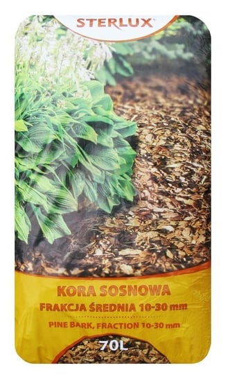 Kora sosnowa o średniej frakcji (10-30 mm) jest polecana do pielęgnacyjno-dekoracyjnego ściółkowania roślin. Eliminuje ona rozwój chwastów, zatrzymuje wilgoć w glebie oraz ułatwia pielęgnację roślin ozdobnych. inna (Inny)
