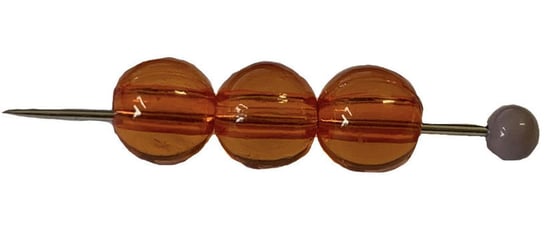 Korale Akrylowe Kula 6mm (50szt) Pomarańcz. Dystrybutor Kufer