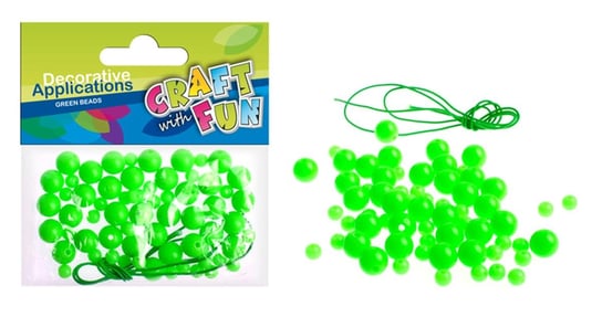 Koraliki Do Nawlekania Plastikowe Zielone Craft With Fun 327044 Craft With Fun