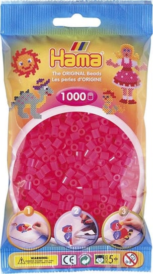 Koraliki Do Prasowania 1000 Szt. Hama Prasowanki Różowy Neonowy Hama