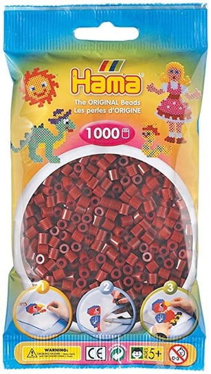 Koraliki Do Prasowania 1000 Szt. Hama - Zabawki Kreatywne Dla Chłopców I Dziewczynek  - Burgund Hama