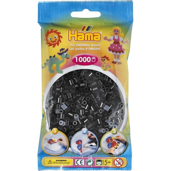 Koraliki Do Prasowania 1000 Szt. Hama - Zabawki Kreatywne Dla Chłopców I Dziewczynek  - Czarny Hama