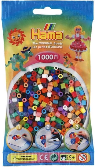 Koraliki Do Prasowania 1000 Szt. Hama - Zabawki Kreatywne Dla Chłopców I Dziewczynek  - Mix 68 Hama