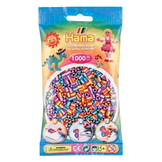 Koraliki Do Prasowania 1000 Szt. Hama - Zabawki Kreatywne Dla Chłopców I Dziewczynek  - Mix 92 Hama