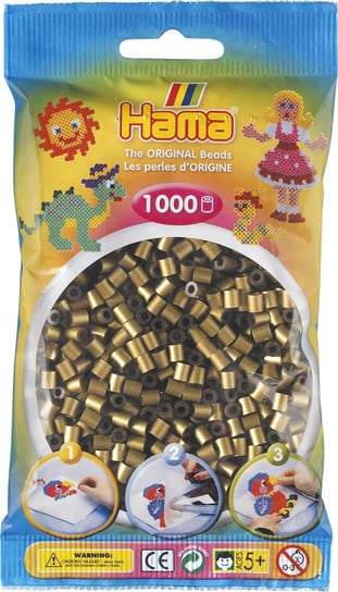 Koraliki Do Prasowania 1000 Szt. Złote Hama - Zabawki Kreatywne Dla Chłopców I Dziewczynek Hama
