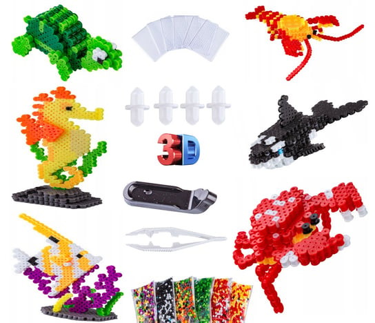 Koraliki Do Prasowania 3D Zestaw 3000 Szt Figurki Trójwymiarowe Ocean PakaNiemowlaka
